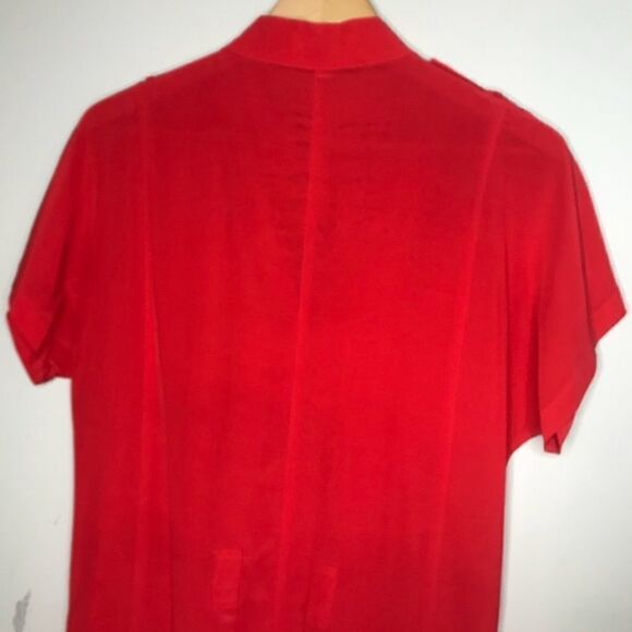 Rachel Zoe Sz 0 Red Silk Romper - Picture 7 of 7